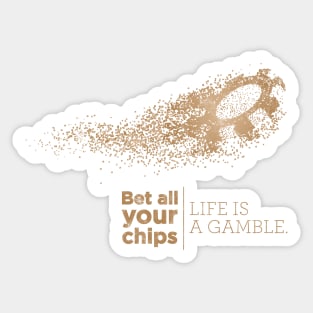 Casino shirt - bet all your chips - gamble shirt Sticker